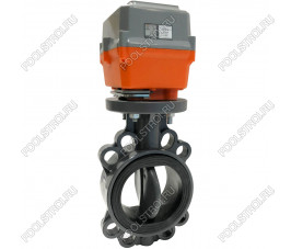 Дисковый поворотный затвор Aquaviva с электроприводом EPDM On-off d75 24VAC/DC